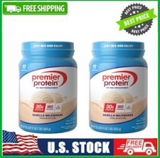 2 Pack Premier Protein 100% Whey Protein Powder, Vanilla Milkshake, 1.7 lb Pk 16.44 per gallon
