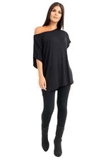 Ladies Off Shoulder Top Short Sleeve Oversized T-Shirt Bardot Summer Baggy Top