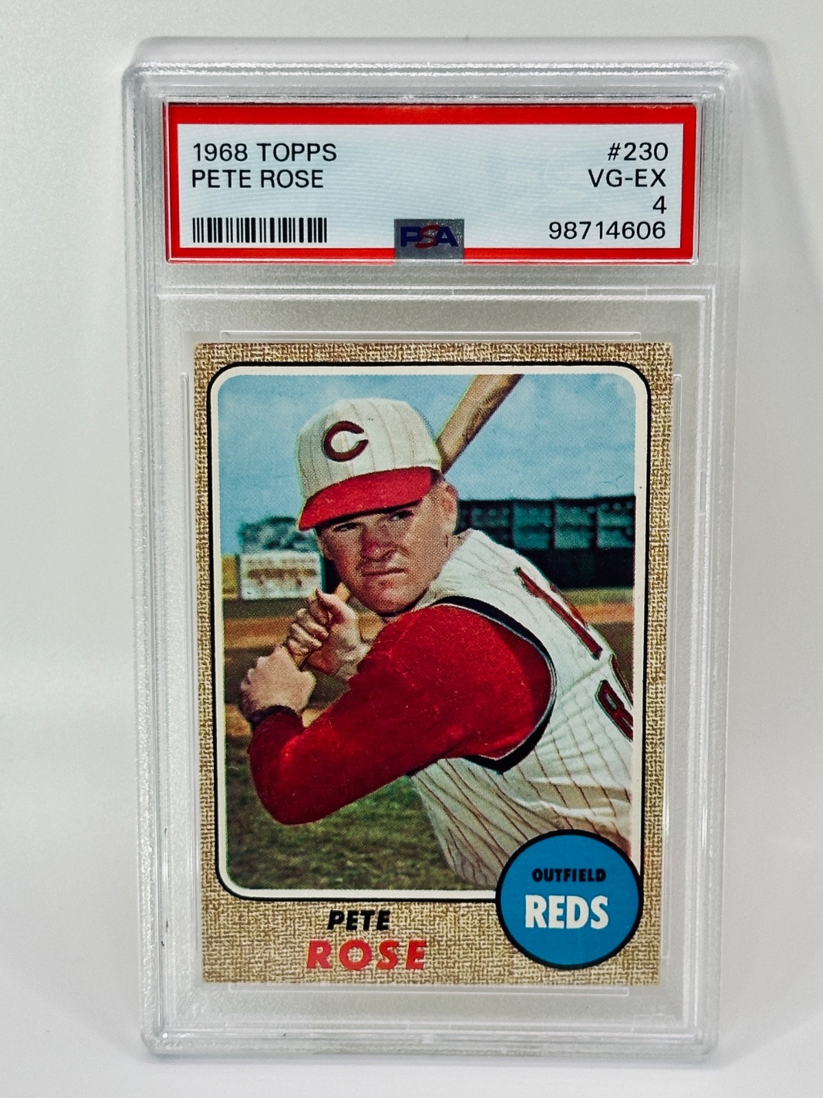 1968 Topps #230 Pete Rose PSA 4 VG-EX Cincinnati Reds
