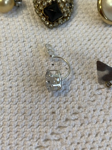 Lotto 13 pezzi bigiotteria vintage mista argento madreperla clip piercing - Foto 8 di 17