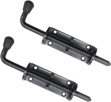 Black 2 Packs 6.5 Inch Heavy Duty Spring Loaded Latch Pin, Sliding Barrel Bolt