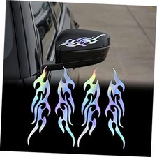 4 Pcs 19cm Flame Reflective Sticker for Car Flame Racing Sports Stripe Decal