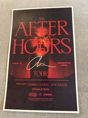 The Weeknd Tour Poster Hand Signed Autograph 11x17 w/ COA Authentic collectible