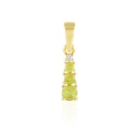 Cavill SilberanhäNger 925 Sterling 0,47Ct GrüNer Sphen Rund Vergoldet