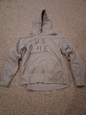 Engineered Garments Made In USA Gray Fleece Pullover Hoodie Men s L