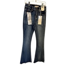 NWT Bamboo Original Denim Supersoft Flare Jeans Med Wash High Rise Size 0