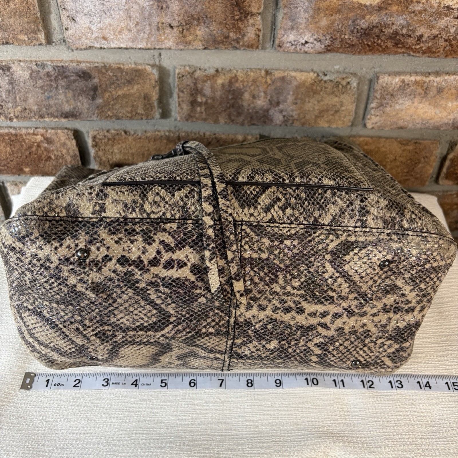 AIMEE KESTENBERG Leather Python Textured Tote Bag - image 14