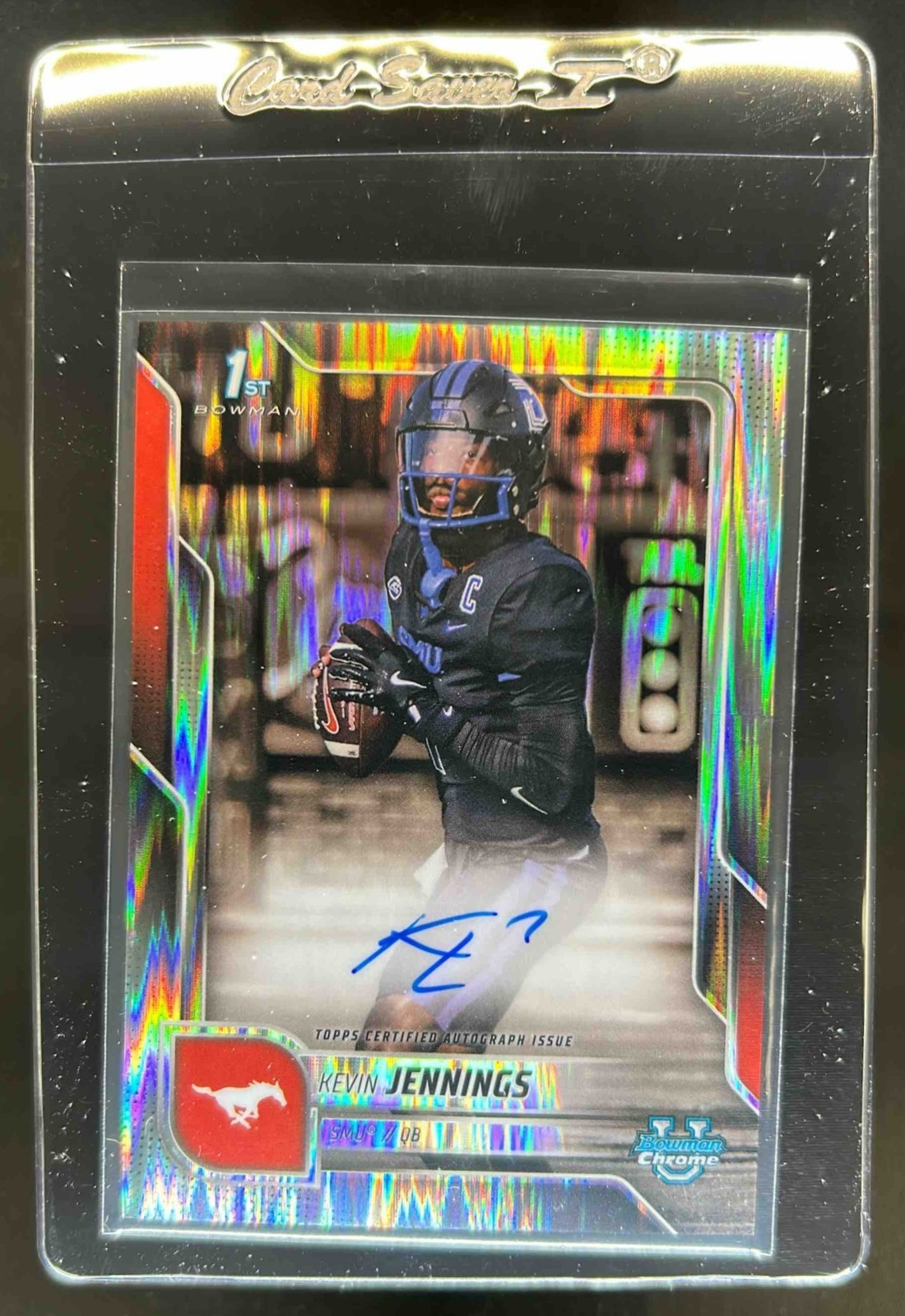 2025 Bowman Chrome U Kevin Jennings Auto 1st Prospect Stealth Refractor #BCA-KJ