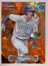 Matt Shaw 2023 Bowman Draft Sapphire Selections Orange Refractor #d 24/25 #SS-8