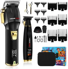 HIENA PRO Professional Hair Clippers Set for Men Cordless Barber Kit Hair... 