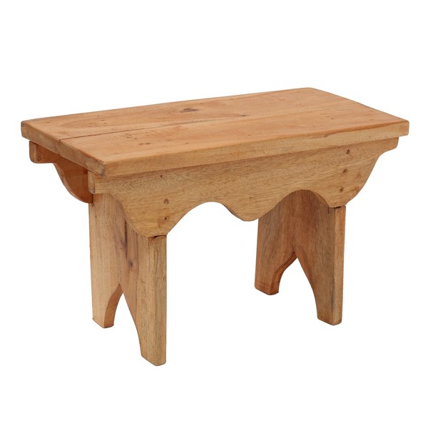 "Natur Schemel \"Jarno\" | 40Cm, Massivholz | Blumenhocker, Holz Pflanzen Hocker"-image
