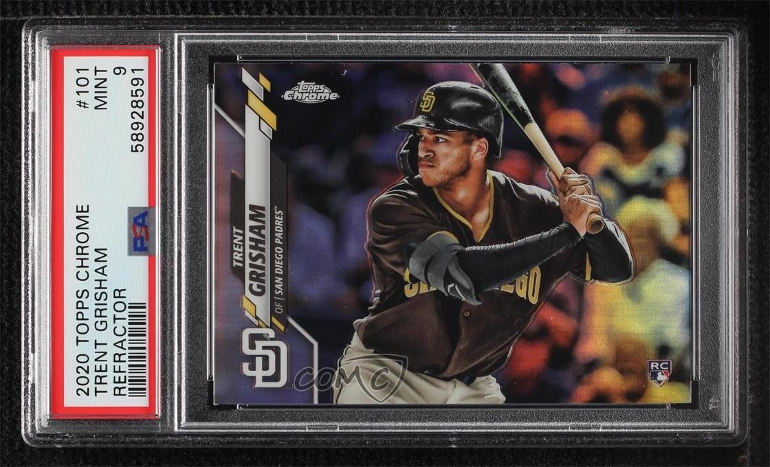 2020 Topps Chrome Refractor Trent Grisham #101 PSA 9 MINT af0
