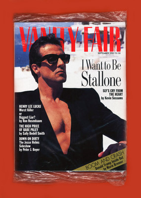 VANITY FAIR-SEPTEMBER 1990-STALLONE by HELMUT NEWTON-NEW in ORIG SHIPPING BAG