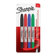 Sharpie 32174PP Twin Tip Permanent Markers, 4 Count (Pack of 1), Assorted
