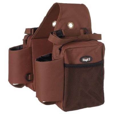 Tough1 Saddle Bag with Bottle Holders  Brown