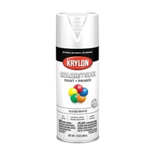 Krylon K05545007 Colormaxx Spray Paint Primer Gloss White 12 Oz