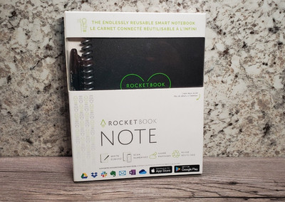 Rocketbook Note Smart Reusable Spiral Notebook Dot-Grid & Lined 36 Pages 5 X 7