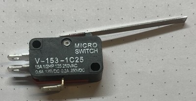 Microswitch V-153-1C25 Limit Switch, 15 A, 1/2 HP, 125/2050 VAC, 1 Each