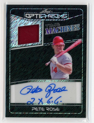 2025 Leaf Optichrome Time Machines Auto Relic 1/1 #TM-PR1 Pete Rose - MINT