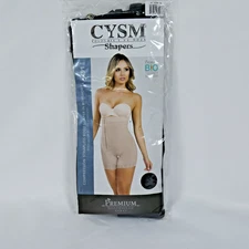 CYSM 491 Strapless Compression Body Shaper Boyshort Black M Premium Shapewear