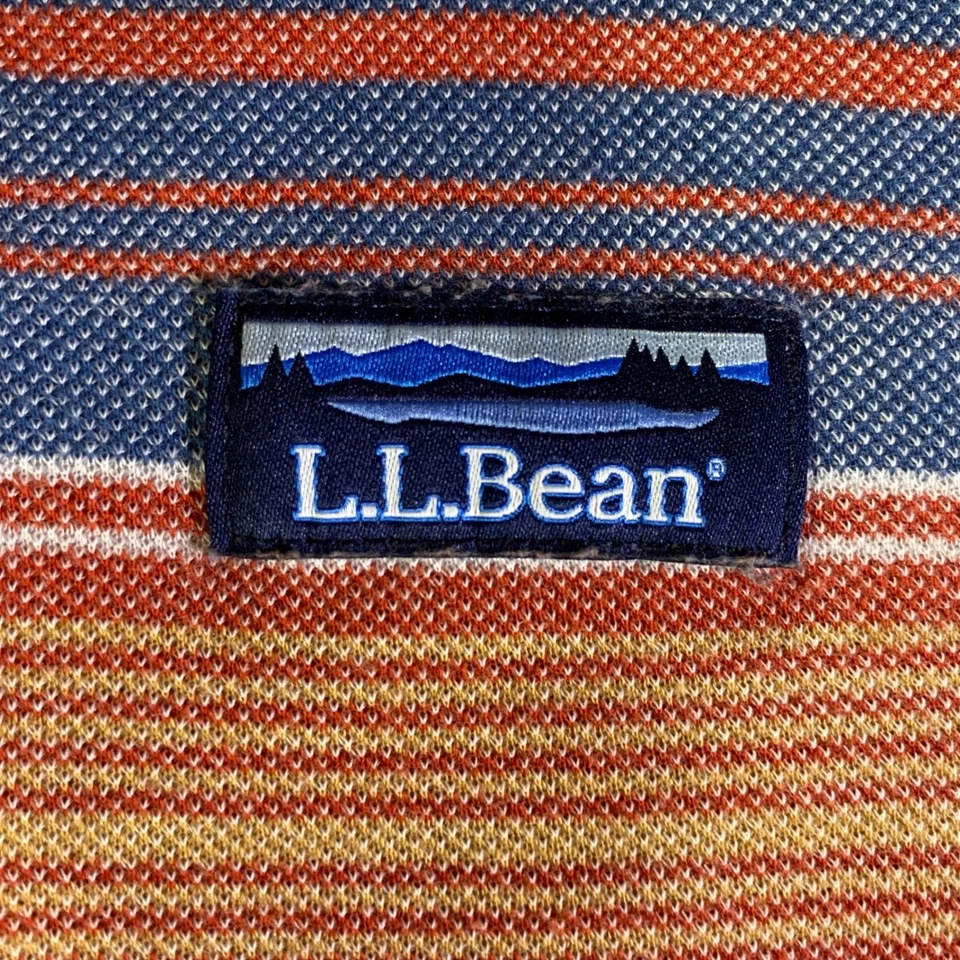 Suéter pulôver masculino LL Bean XL alto ajuste tradicional listrado quarto de zíper - Imagem 4 de 4