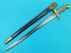Antique US Civil War Zouave Bayonet Short Sword w/ Scabbard