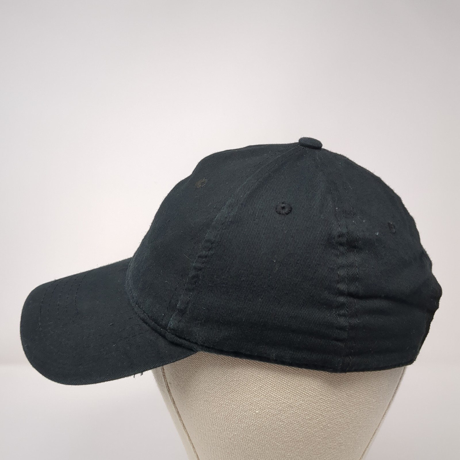 Unbranded Strapback Hat Black Solid One Size Vent… - image 3