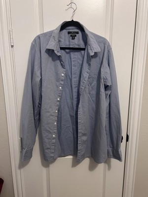 Marc Anthony Slim Fit Blue Long Sleeve Shirt - Men's XXL - Luxury Cotton Blend