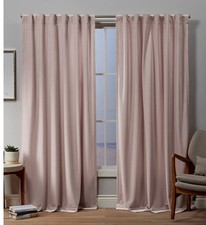    Exclusive Home 2 Curtains Velvet Heavyweight 52"x 96" Pink Blush   