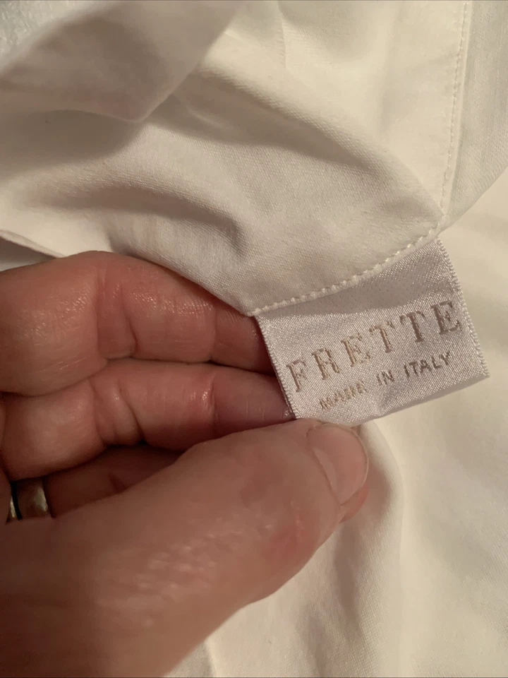 Frette White Euro Damask Square Pattern (1) - Image 3 of 4