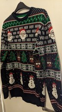 Men's Navy "Ho Ho" Christmas Jumper Size S 36-38" Chest  By George