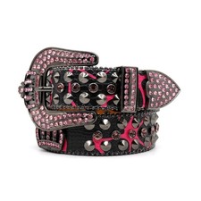 Wear Resistant Adult Belts with Pin Buckle Female Decorative PU Belts