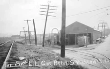 Trolley Street Car Barn Steubenville Ohio OH - Reprint