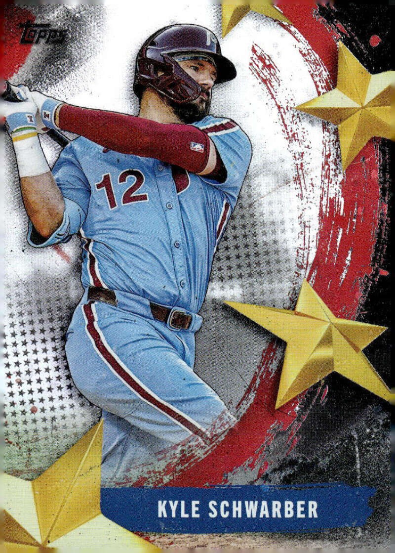 2025 TOPPS UPDATE STARS OF MLB #SMLB-82 KYLE SCHWARBER PHILADELPHIA PHILLIES BAS