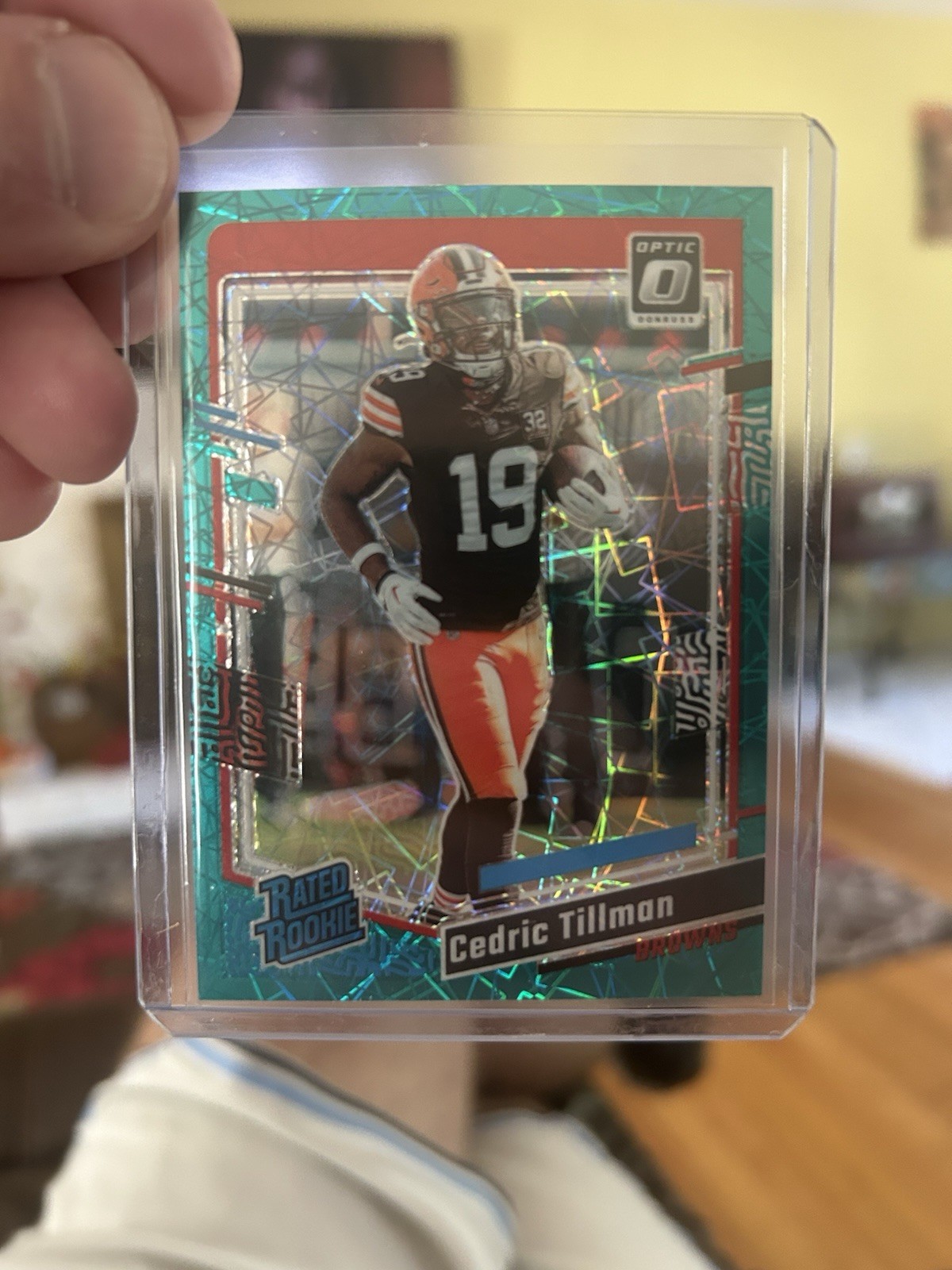 2023 Panini Optic - Rated Rookie Cedric Tillman #224 Teal Velocity Prizm (RC)