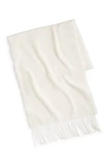 Womens Scarf Fringe Trim Ivory STYLE&CO $25 NWT