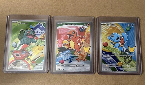Pokemon 30th First Partner Promo Set - Charmander Squirtle Bulbasaur