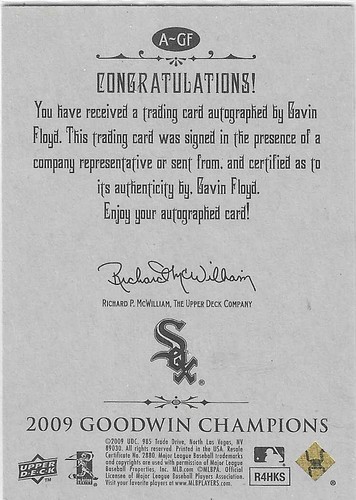 Gavin Floyd Autogramm Goodwin Champions 2009 (0302) - Bild 2 von 2