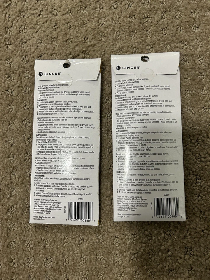 Singer Hook & Loop Tape With Adhesive Back 18 inches by ¾ inch 45.7 cm x 1.9 cm - Image 2 of 4