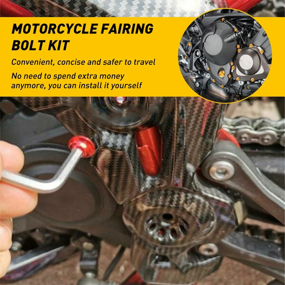 Kit completo de tornillos de carrocería para carenado de motocicleta para Honda CBR1000RR 2006-2007 Foto 3 de 4