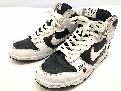 Baskets Nike SB Dunk High Supreme By Any Means blanc noir 27 cm d'occasion