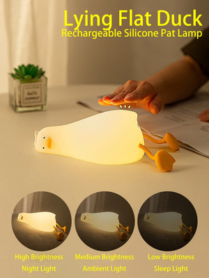 Aufladbare LED-Ente Nachtlicht aus Silikon   Niedliche Cartoon-Lampe für Kinderz