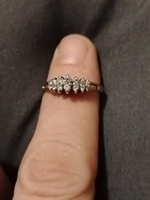 Goodman's Jewelers From The 90s 14k Two Row Diamond Ring Size 7.5 2.3g