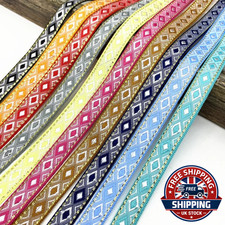 2 Yards Embroidered Ribbon Trim 13mm Lace Sewing Craft Boho Fabric Sewing Crafts