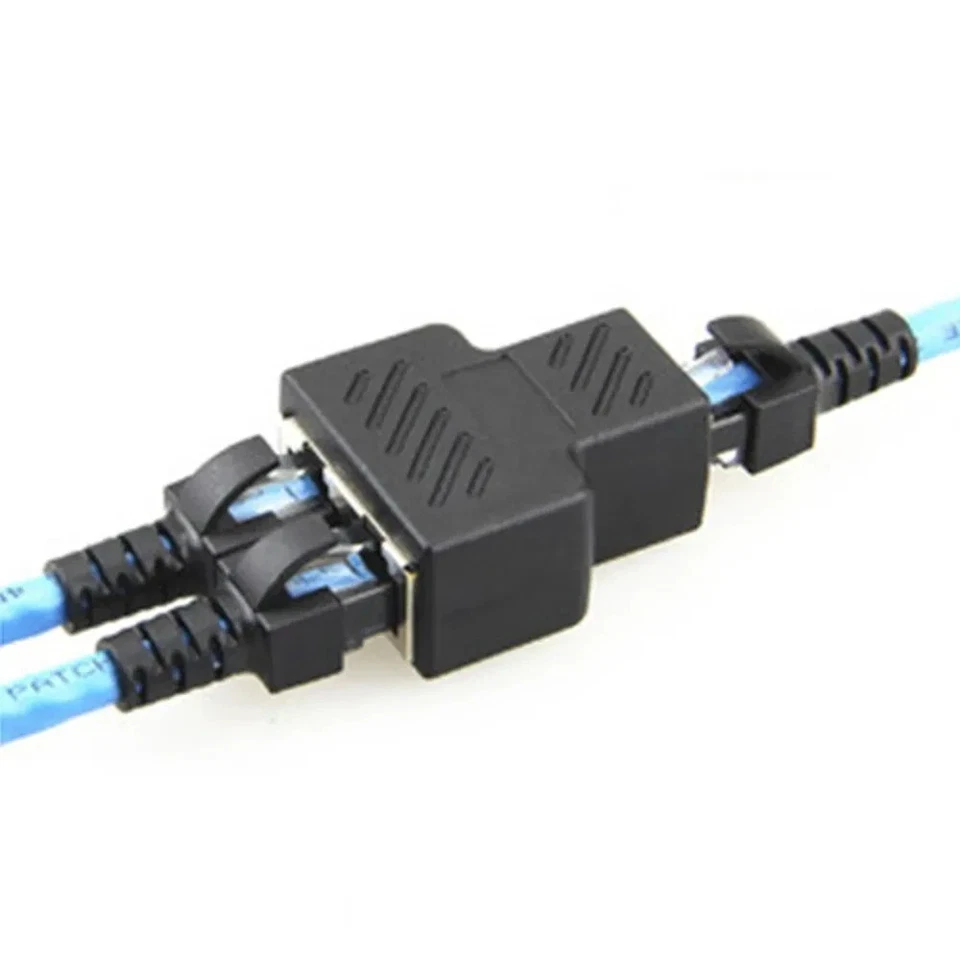Adaptador de cable Ethernet RJ45 divisor de cable 1 en 2 Dual CAT 5/CAT 6 LAN - Imagen 2 de 4