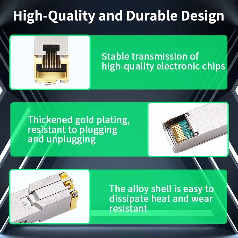 Ricetrasmettitore Porta Ottica a Ethernet 1000M Modulo HORACO 10G SFP+ Rame RJ45 - Immagine 3 di 4