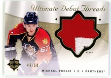 2008-09 Ultimate Debut Threads Michael Frolik 49/50 Patch #DT-FR