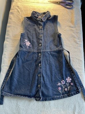 Faded Glory Girl's 7/8 Joni Jumper Denim Dress