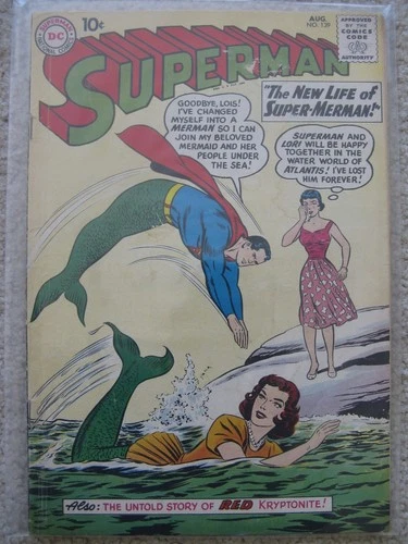 SUPERMAN #139 DC COMICS 1960 SILVER AGE Vintage COMIC BOOK 1st printing RARE 10¢