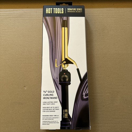 Hot Tools Pro Signature Long Lasting Curls Hair Curling Iron 3/4" Black Gold